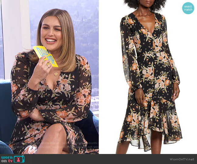 Button Front Midi Dress by Leith worn by Carissa Loethen Culiner  on E! News