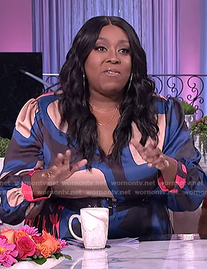 Loni’s mixed leopard print dress on The Real