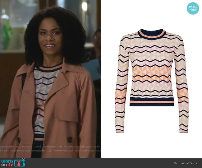 WornOnTV: Maggie’s zig-zag sweater on Greys Anatomy | Kelly McCreary ...