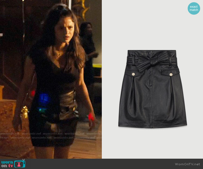 Maje Jivac Leather Skirt worn by Mel Vera (Melonie Diaz) on Charmed