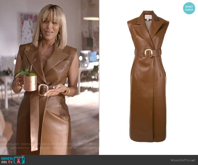 WornOnTV: Angie's brown leather dress on The Real Housewives of