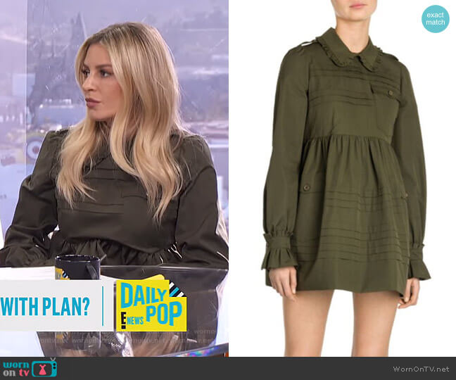 WornOnTV: Morgan’s green pleated mini dress on E! News Daily Pop ...