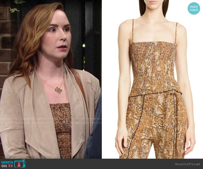 Nanushka Matea Top worn by Mariah Copeland (Camryn Grimes) on The Young and the Restless