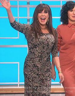 Marie’s paisley ruched dress on The Talk