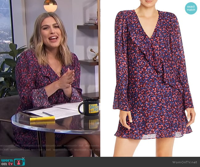 Skylar Ruffled Shift Dress by Parker worn by Carissa Loethen Culiner on E! News