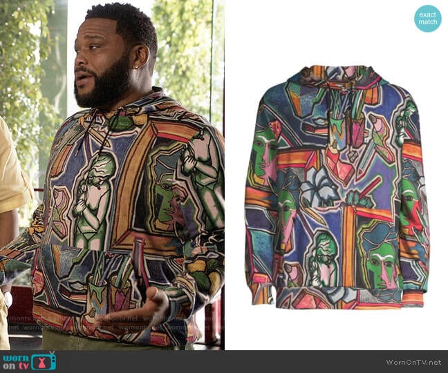 Paul Smith Artist Studio Print Hoodie worn by Andre Johnson (Anthony Anderson) on Black-ish