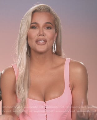 Khloe’s pink corset top on Keeping Up with the Kardashians