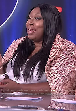 Loni's pink sequin blazer on The Real