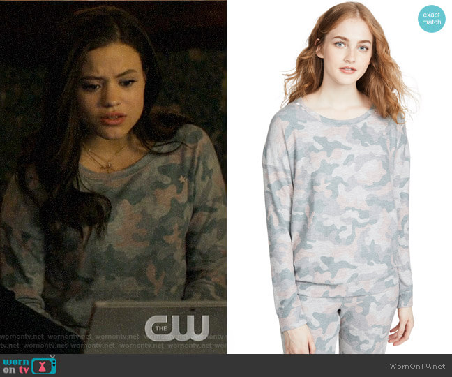 PJ Salvage Weekend Love PJ Top worn by Maggie Vera (Sarah Jeffery) on Charmed