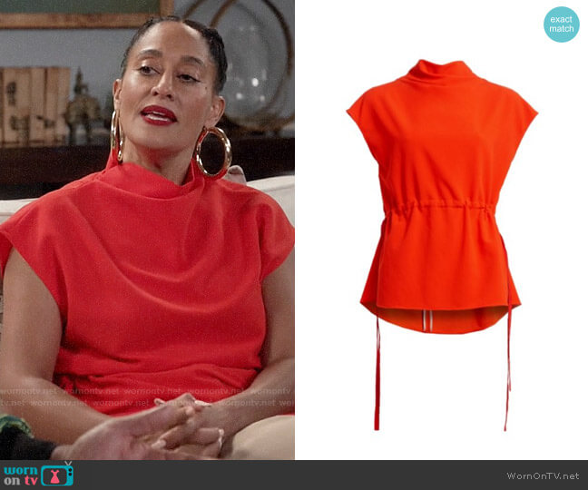 Rachel Comey Augusta Top worn by Rainbow Johnson (Tracee Ellis Ross) on Black-ish