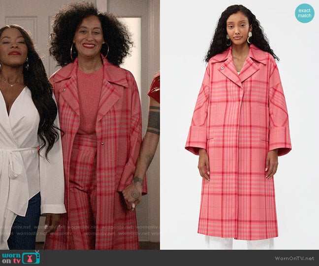 Rachel Comey Sassen Trench worn by Rainbow Johnson (Tracee Ellis Ross) on Black-ish