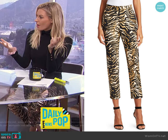 Tesoro Tiger Print Jeans by Rachel Comey worn by Morgan Stewart on E! News