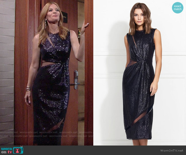 WornOnTV: Mallory's black sleeveless midi dress on Grace and