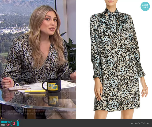 WornOnTV: Carissa’s grey leopard print dress on E! News Daily Pop ...