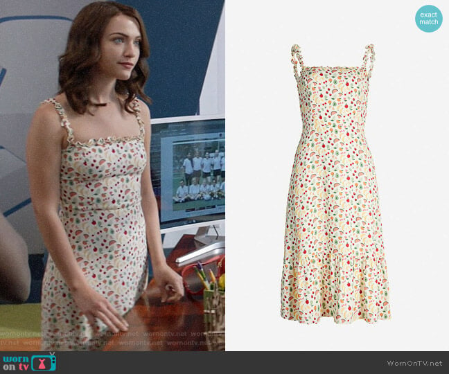 Reformation Granada Dress in Supermarket Sweep worn by Cara Bloom (Violett Beane) on God Friended Me