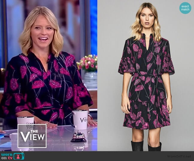 Marsali Dress by Reiss worn by Sara Haines on The View