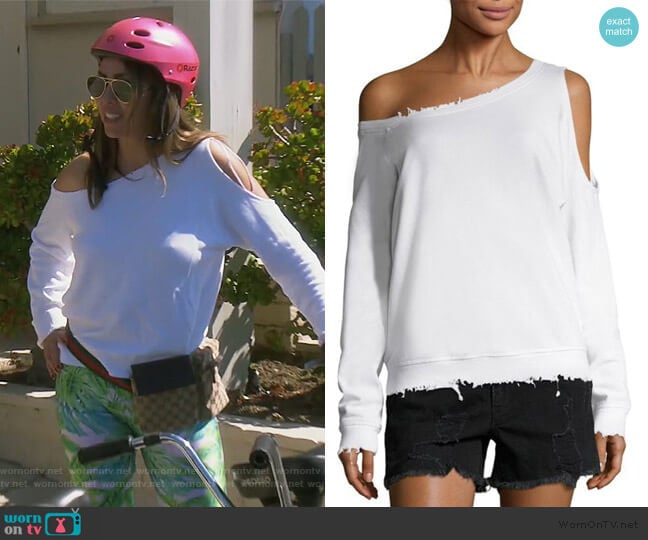 Willow One Shoulder Sweater by RTA worn by Kelly Dodd on The Real Housewives of Orange County