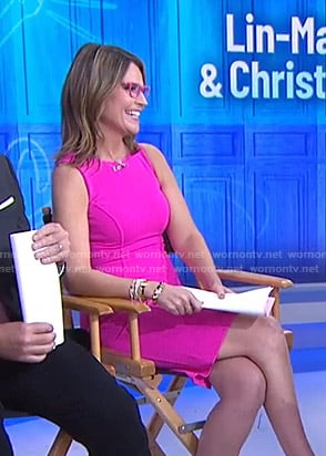 Savannah's pink sleeveless dress on Today