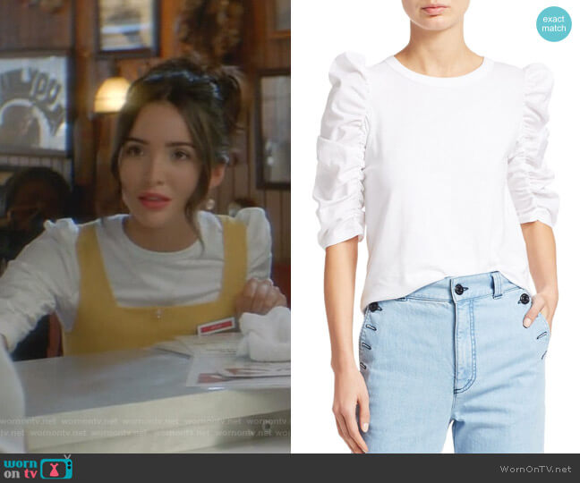 Ruched-Sleeve Tee by See by Chloe worn by Bess (Maddison Jaizani) on Nancy Drew