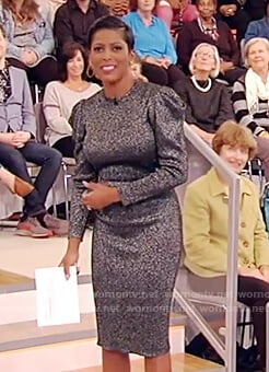 Tamron's silver metallic dress on Tamron Hall Show