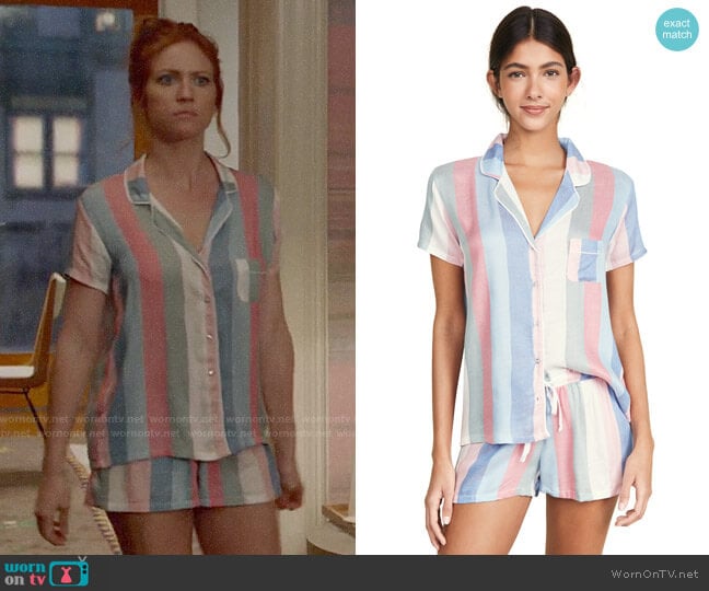 Splendid Shortie Pajama Set worn by Julia Bechley (Brittany Snow) on Almost Family