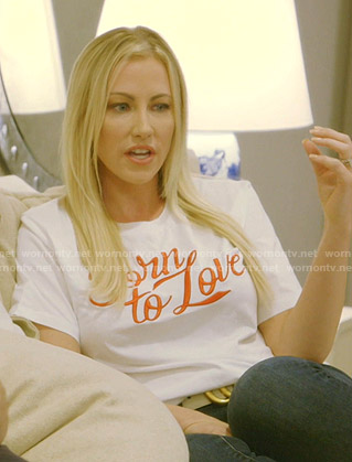 Stephanie’s Born To Love tee on The Real Housewives of Dallas