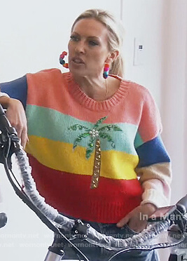 Braunwyn’s stripe palm tree sweater on The Real Housewives of Orange County
