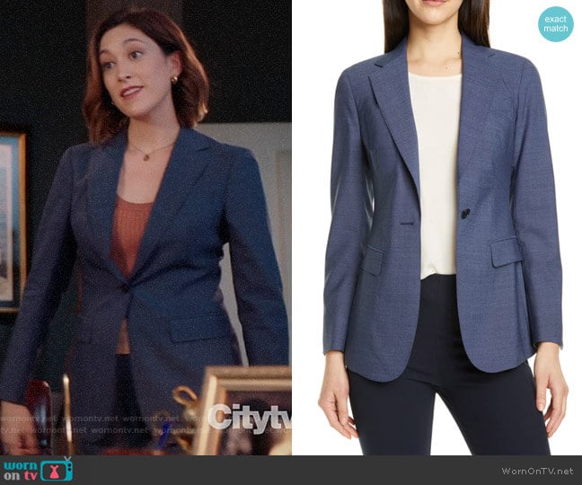 Suistudio Cameron Wool Suit Jacket worn by Sydney Strait (Caitlin McGee) on Bluff City Law