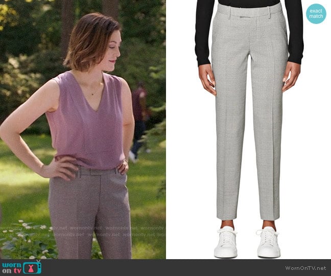 Suistudio Robin Classic Wool Trousers worn by Sydney Strait (Caitlin McGee) on Bluff City Law