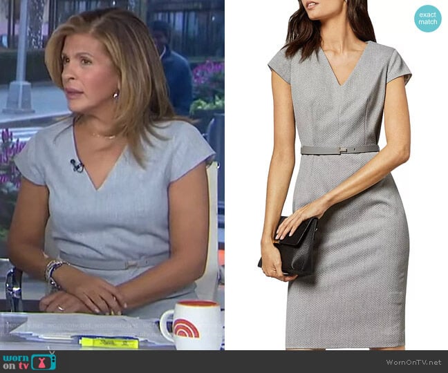 Michahd Belted Sheath Dress by Ted Baker worn by Hoda Kotb on Today