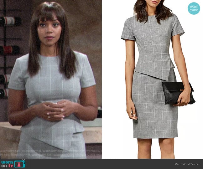 Ted Baker Arriia Dress worn by Amanda Sinclair (Mishael Morgan) on The Young and the Restless