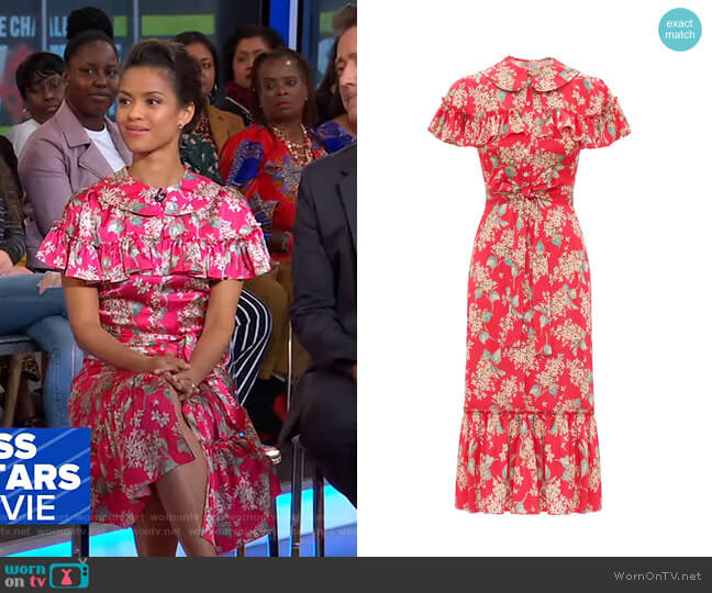 The L.A. Dress by The Vampire's Wife worn by Gugu Mbatha-Raw on GMA