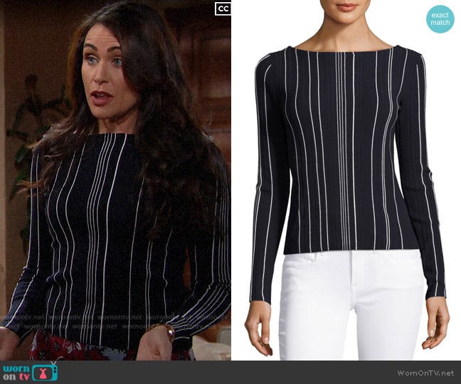 Theory Hankson Sweater worn by Quinn Fuller (Rena Sofer) on The Bold and the Beautiful