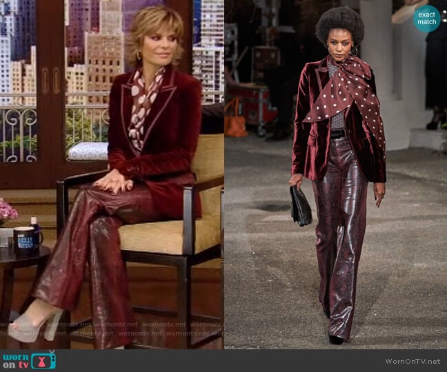 Fall 2019 collection by Tommy Hilfiger x Zendaya worn by Lisa Rinna on Live with Kelly and Ryan