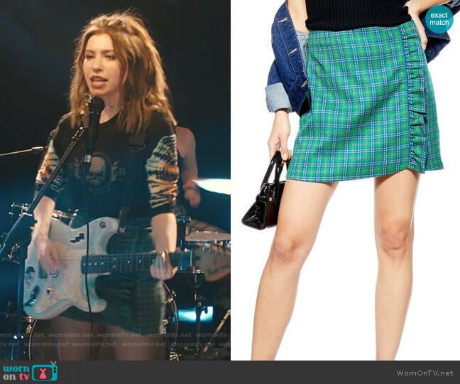 Check Frill Miniskirt by Topshop worn by Sammi Karras (Katelyn Nacon) on Light as a Feather