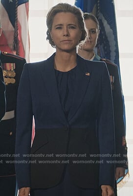 Elizabeth’s two tone blazer on Madam Secretary