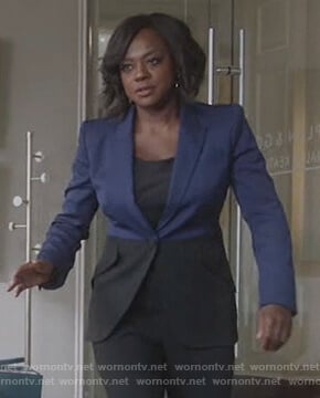 Annalise’s two-tone blazer on How to Get Away with Murder