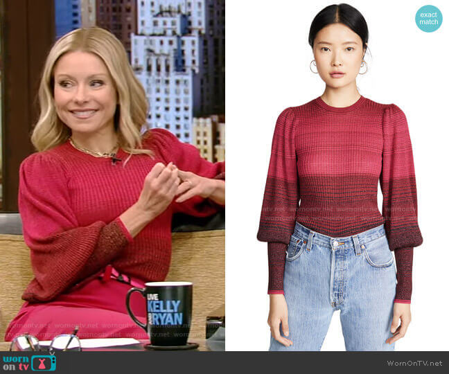 Dax Pullover by Ulla Johnson worn by Kelly Ripa  on Live with Kelly & Ryan