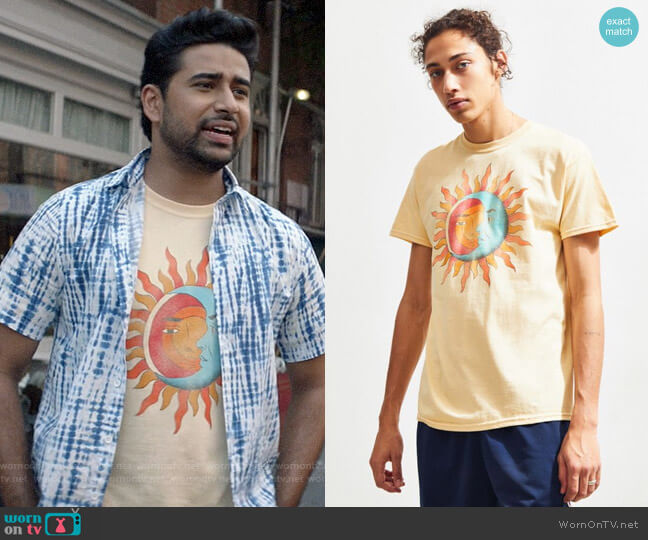 Urban Outfitters Sun + Moon Radiant Tee worn by Rakesh (Suraj Sharma) on God Friended Me