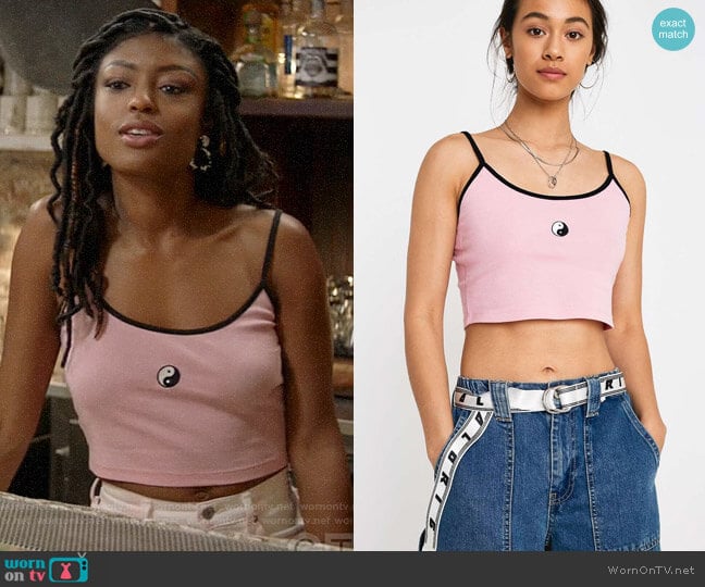 Urban Outfitters Contrast Trim Yin Yang Tank worn by Ali Finer (Javicia Leslie) on God Friended Me