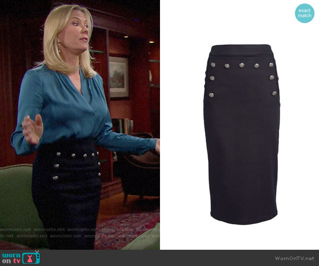 Veronica Beard Rowan Skirt worn by Brooke Logan (Katherine Kelly Lang) on The Bold and the Beautiful