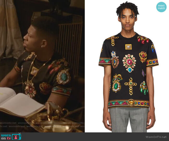 Jewel T-Shirt by Versace worn by Hakeem Lyon (Bryshere Y. Gray) on Empire