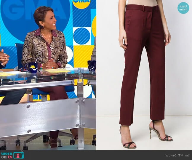 WornOnTV: Robin’s snake print blouse on Good Morning America | Robin ...