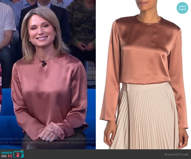 Long Sleeve Blouse by Vince worn by Amy Robach on Good Morning America