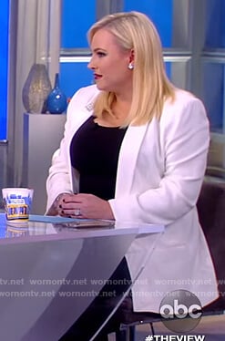 Meghan’s white embellished collar blazer on The View