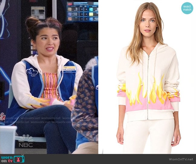 Wildfox Wildfire Prescott Zip Hoodie worn by Cheyenne (Nichole Bloom) on Superstore