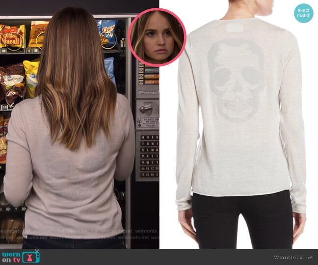 Strass Skull Sweater by Zadig & Voltaire worn by Patty Bladell (Debby Ryan) on Insatiable