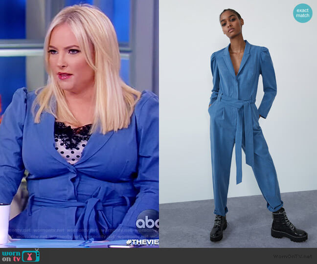 Long Belted Jumpsuit by Zara worn by Meghan McCain on The View