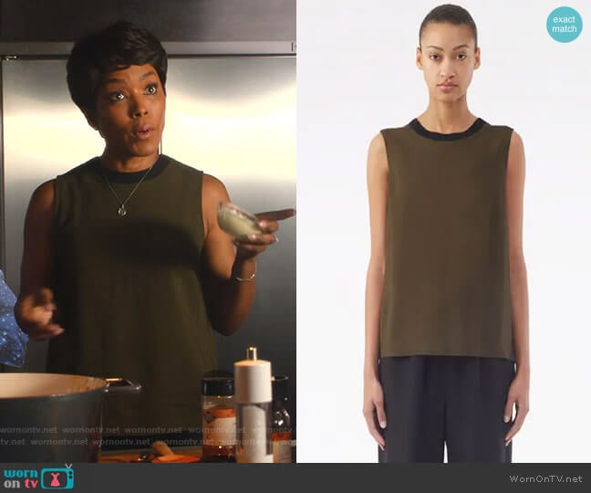 Twisted-Back Tank Top by 3.1 Phillip Lim worn by Athena Grant (Angela Bassett) on 9-1-1