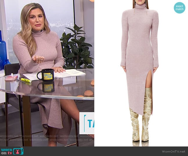 Jax Metallic Sweater Dress by AFRM worn by Carissa Loethen Culiner on E! News